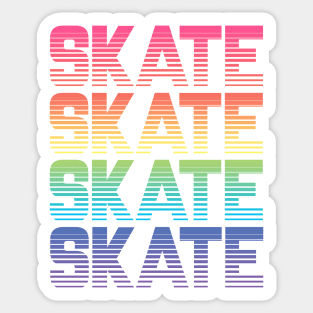 Rainbow Gradient Skate Sticker